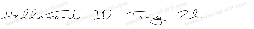 HelloFont ID Tong Zh字体转换